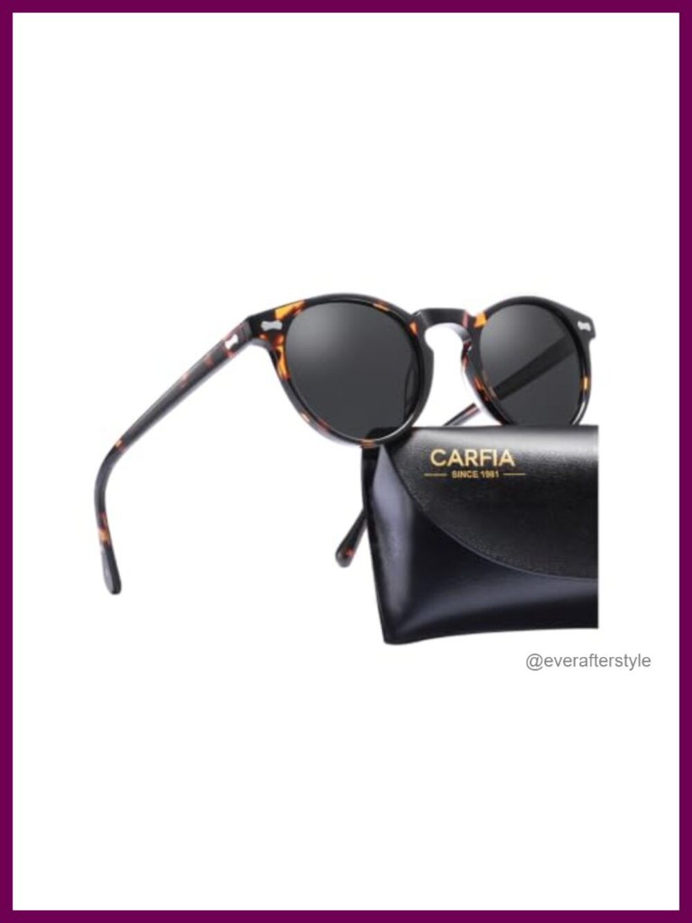 Retro Polarized Round Sunglasses UV400 Italian Acetate Full Frame